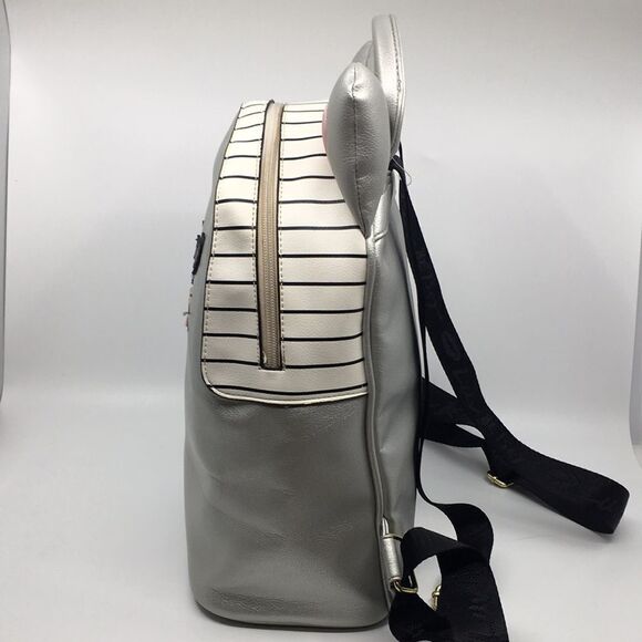Luv Betsey By Betsey Johnson Silver and Pink Kitty Cat Face Backpack - Picture 4 of 17